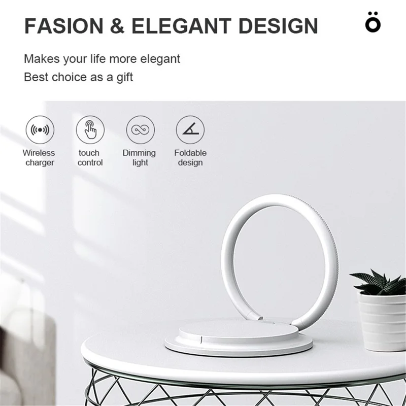 LEMONDA SMART SL-603 15W Wireless Charger 3 Modes Adjustable Foldable Table Night Light Bedside Lamp