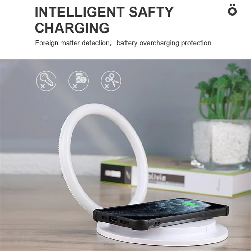LEMONDA SMART SL-603 15W Wireless Charger 3 Modes Adjustable Foldable Table Night Light Bedside Lamp