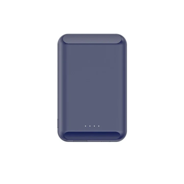 5000mAh Magnetic Wireless Charging External Battery Charger for iPhone 12/mini/Pro Max Magsafe Power Bank - Dark Blue