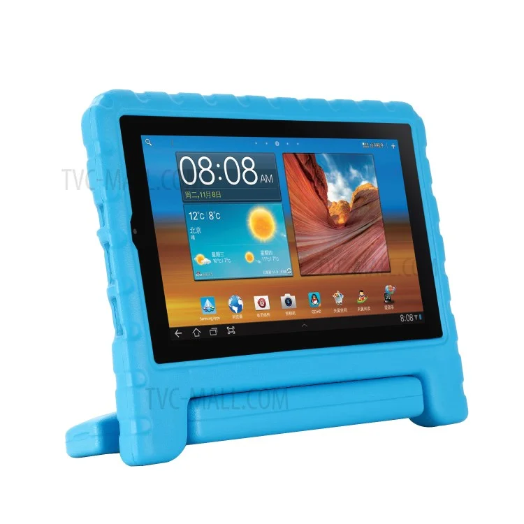 EVA Foam Shockproof Tablet Case with Handle Kickstand for Alcatel Joy Tab 2 8-Inch - Blue