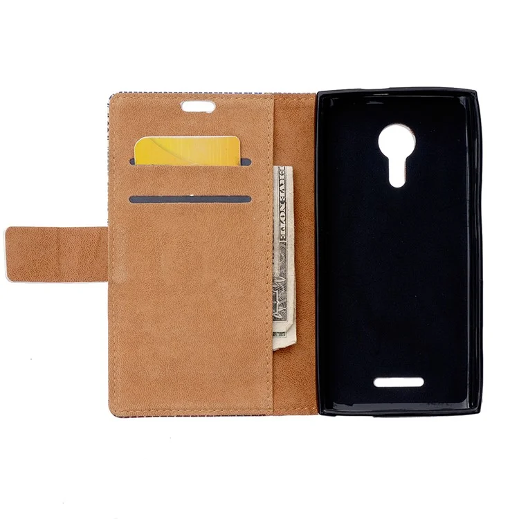 Wallet Leather Phone Cover for Alcatel OneTouch Flash 2 - Retro Envelope