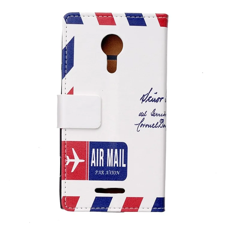 Wallet Leather Phone Cover for Alcatel OneTouch Flash 2 - Retro Envelope