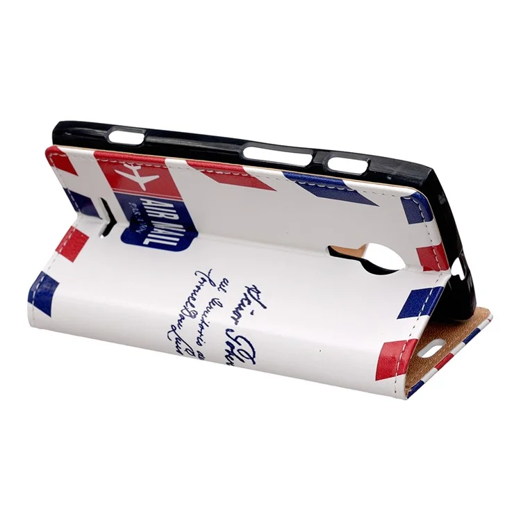 Wallet Leather Phone Cover for Alcatel OneTouch Flash 2 - Retro Envelope