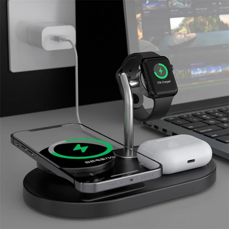 S20 4 em 1 Dobramento 15W Charger Sem Fio Sem Fio - Branco