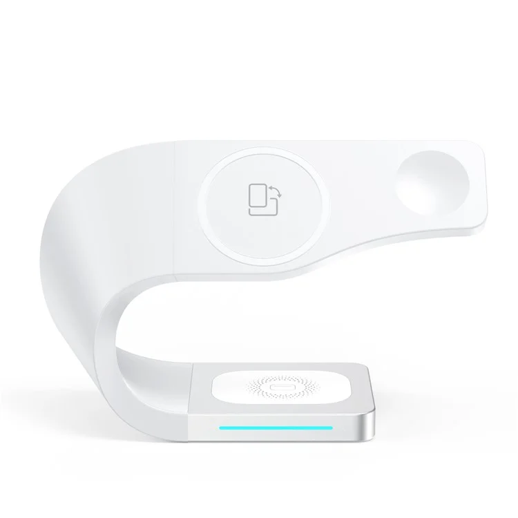 LFX-178 4 en 1 Cargador Inalámbrico de Absorción Magnética Multifuncional Para la Serie Iphone 12/iwatch/airpods - Blanco