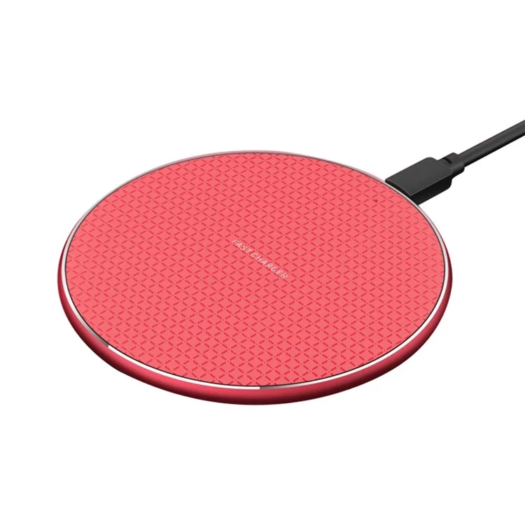 Q25 10W Fast Wireless Charger Qi Smart Lightweight Portable Portable Station Для Серии Iphone - Красный