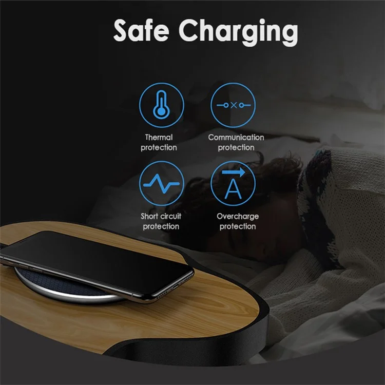 Q25 10W Fast Wireless Charger Qi Smart Lightweight Portable Portable Station Для Серии Iphone - Красный