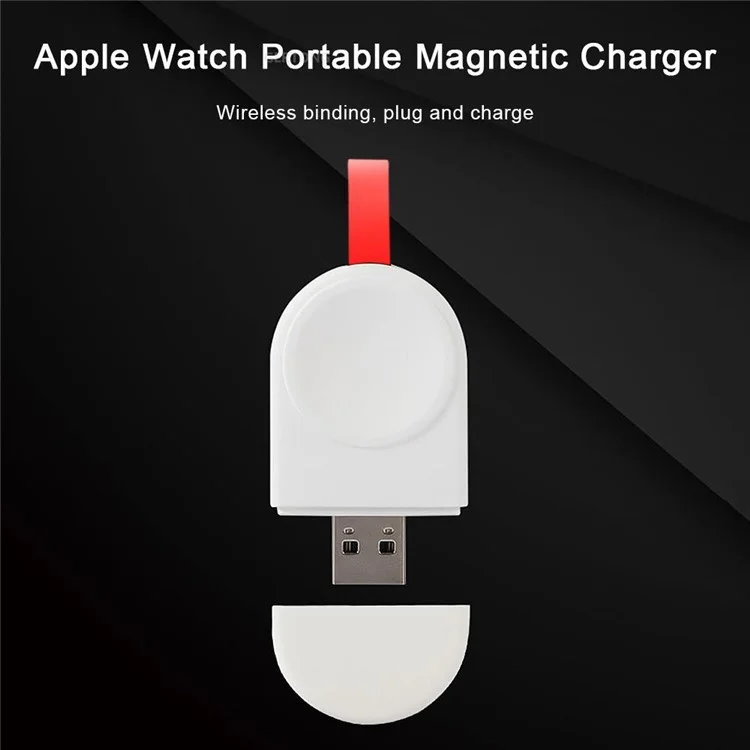D3 Portable USB Wireless Charger Smart Watch Charging Dock for Apple Watch - White