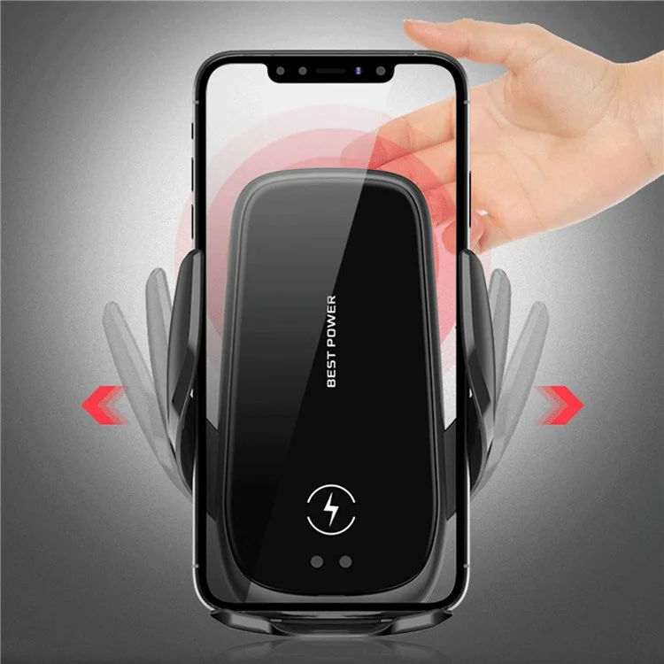 M11 15W Car Mobile Phone Wireless Charger 360-degree Rotating Car Mount Dashboard/Air Vent Phone Mount Holder Charger for iPhone 12/8/X/XS/Samsung S9/S9+/S8