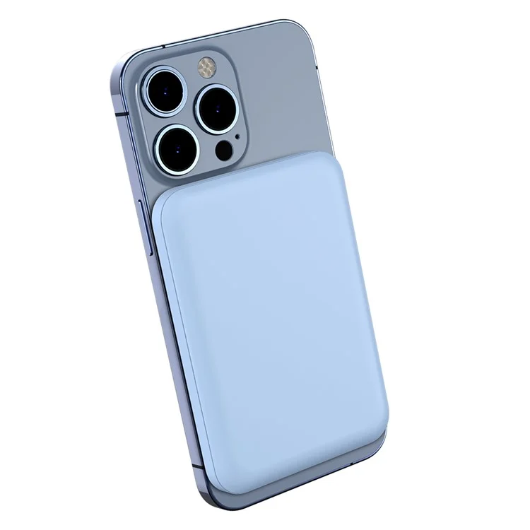 ZHX-PB10 15w Magnético Portátil Carregador Portátil Carregador De Telefone 5000mAh 3A Banco De Potência De Carregamento Rápido Para O IPhone 12/13 Series - Azul