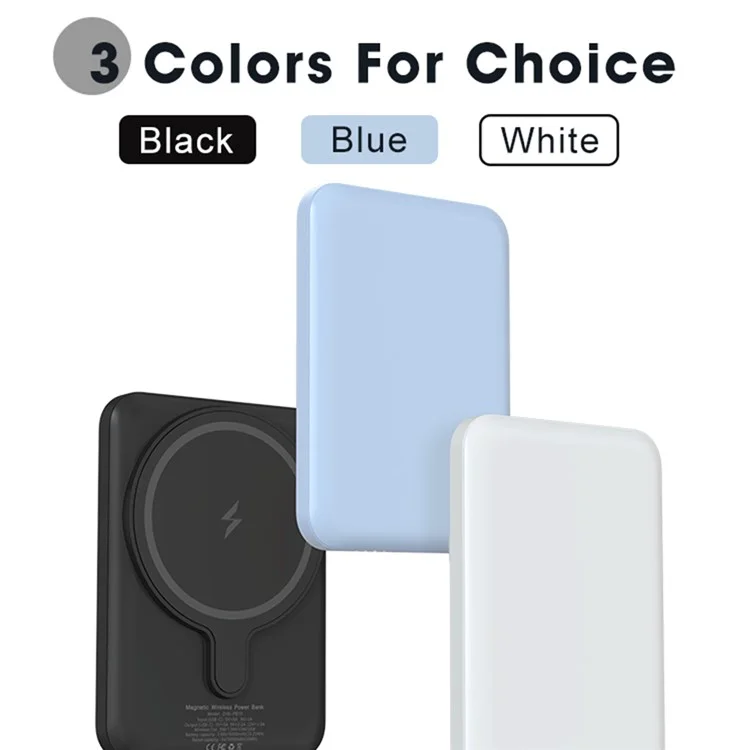 ZHX-PB10 15w Magnético Portátil Carregador Portátil Carregador De Telefone 5000mAh 3A Banco De Potência De Carregamento Rápido Para O IPhone 12/13 Series - Azul