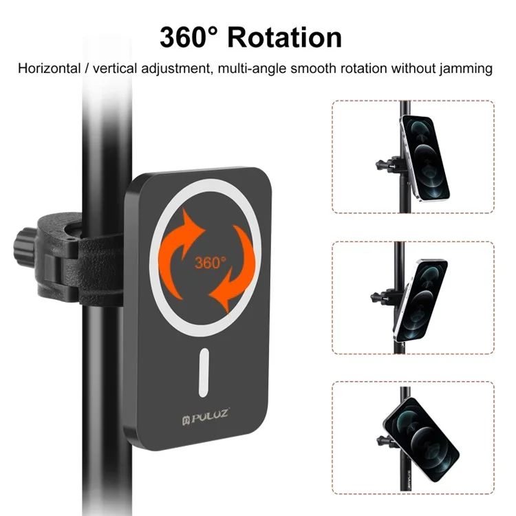 PULUZ PU605B 15W Magnétique qi Chargeur Sans Wires