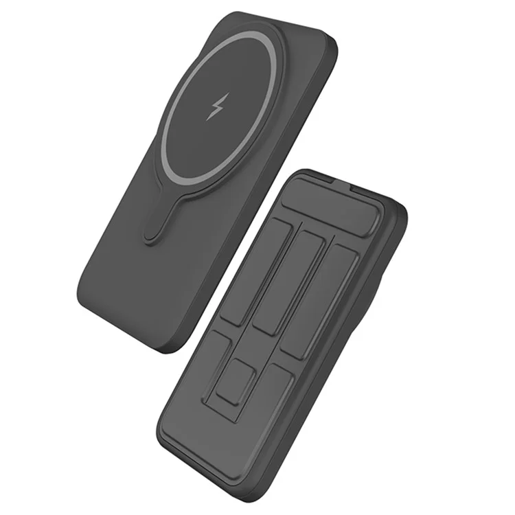 ZHX-PB12 Für iPhone 15 / 14 / 13 / 12 Serie Power Bank Stand 5000mAh Batterie Pack 15W Wireless Fast Charger - Schwarz