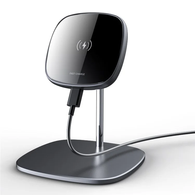 Lohee W-32 15W Certificado Qi Desktop Cargo de Carga Inalámbrica Cargador Inalámbrico Magnético - Gris Oscuro