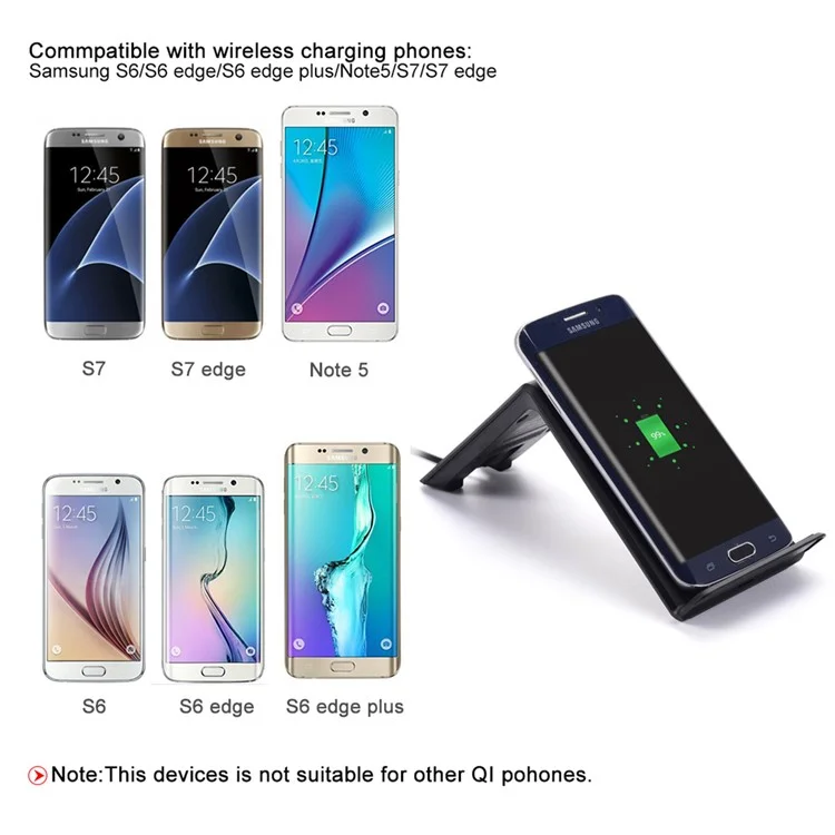 ITIAN A6 5W QI Wireless Charging Pad Charger Stand for iPhone 8/8 Plus/Samsung S8/S8 Plus/ S7/S7 Edge