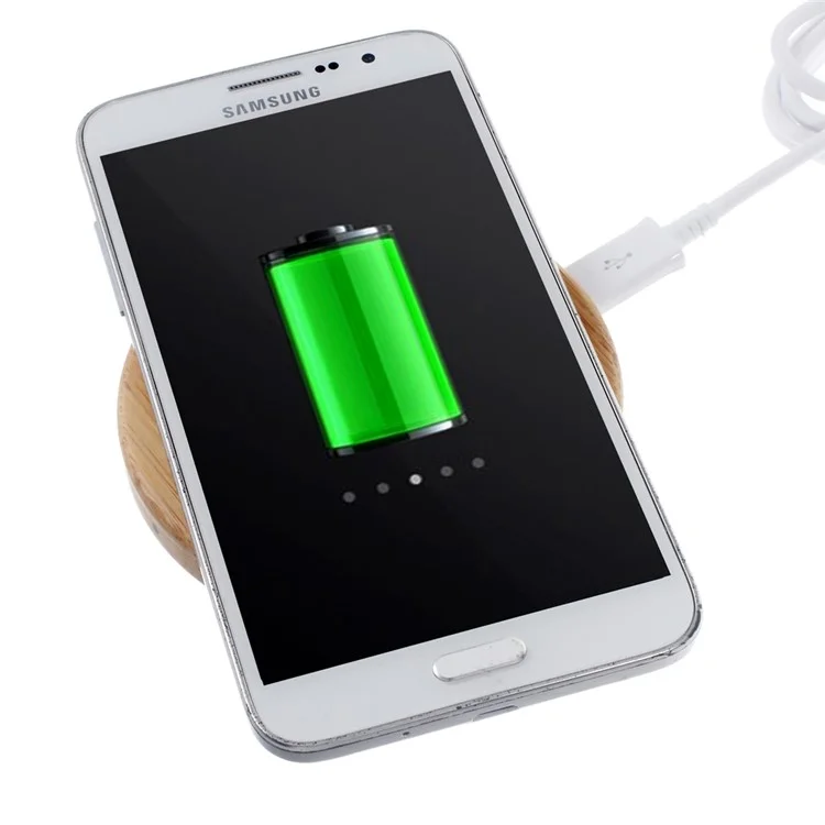 Portable Standard Wireless Charging Pad for Samsung Galaxy S6 edge /LG G4 (Not Support FOD Function) - Beige