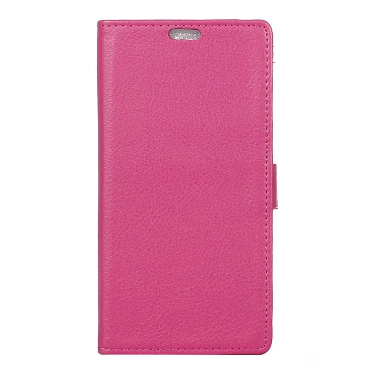 Litchi Skin Phone Leather Wallet Case for Alcatel Dawn 5027 - Rose