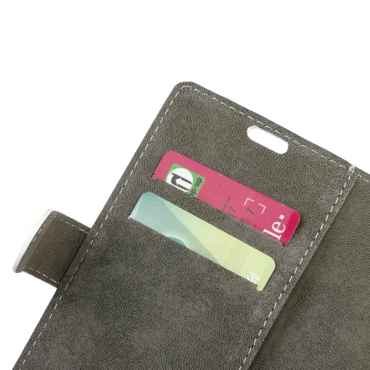 Wallet Leather Stand Cover for Alcatel Dawn 5027 - White