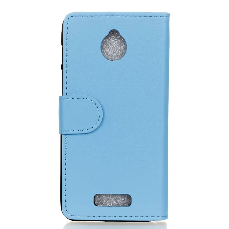 Magnetic Leather Stand Cover for Alcatel Dawn 5027 - Blue