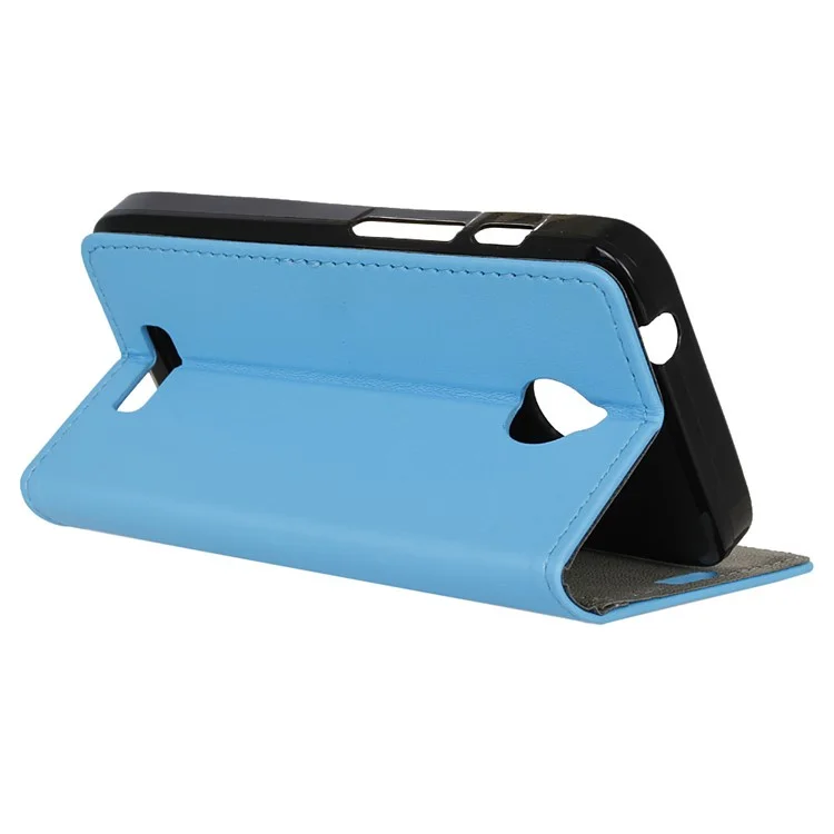 Magnetic Leather Stand Cover for Alcatel Dawn 5027 - Blue