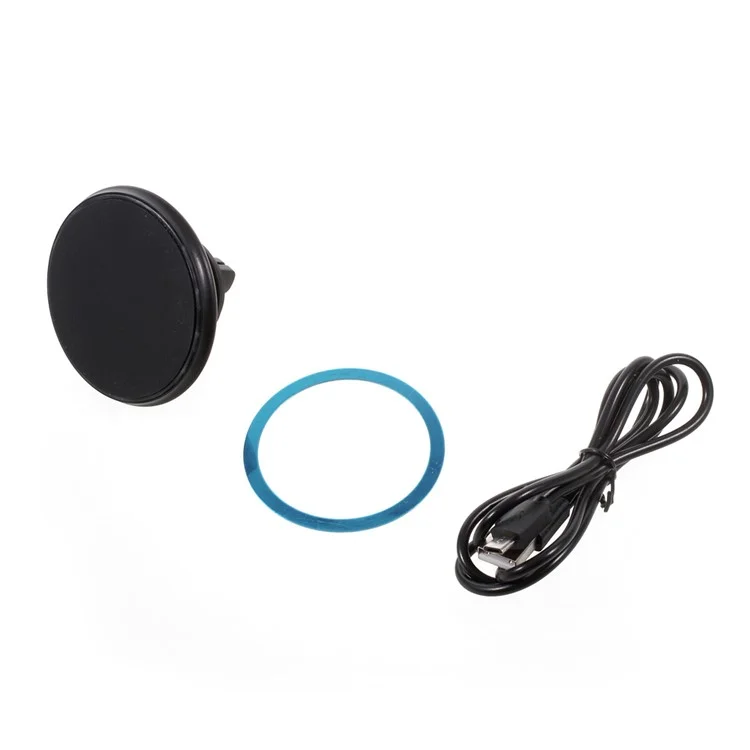 Universal Magnetic Qi Standard Wireless Charger Car Air Vent Mount for iPhone 8/8 Plus/Samsung Galaxy S7/S7 Edge (Not Support FOD Function)