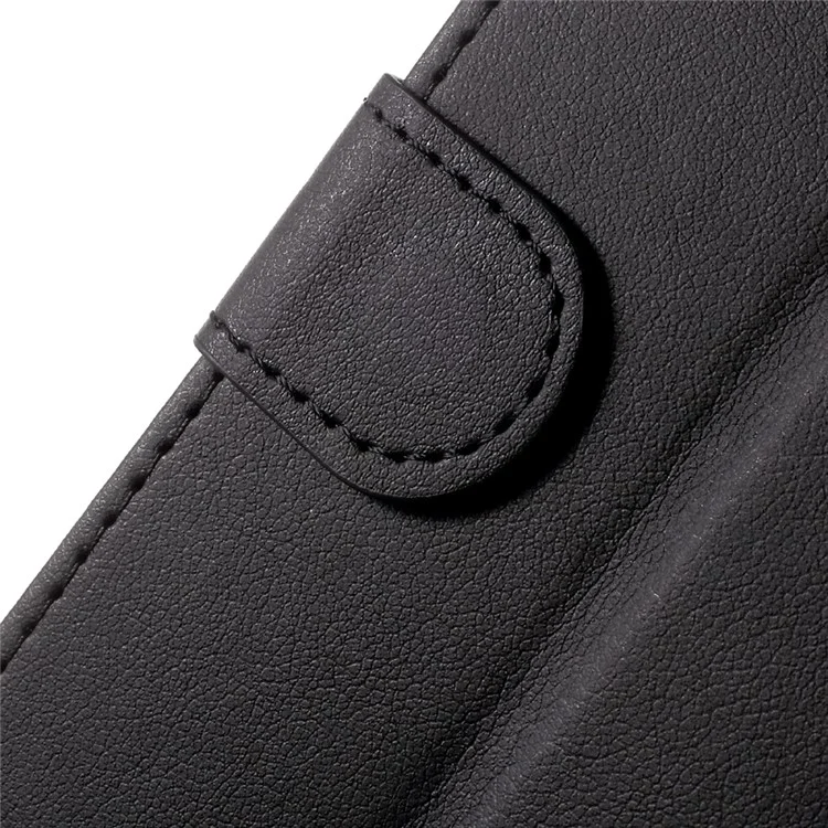 PU Leather Wallet Cell Phone Case for Alcatel U5 (4G Version) - Black