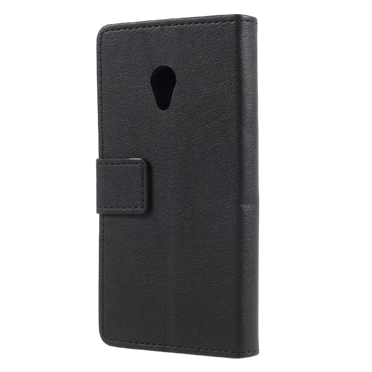 Wallet Leather Stand Case for Alcatel U5 (4G Version) - Black