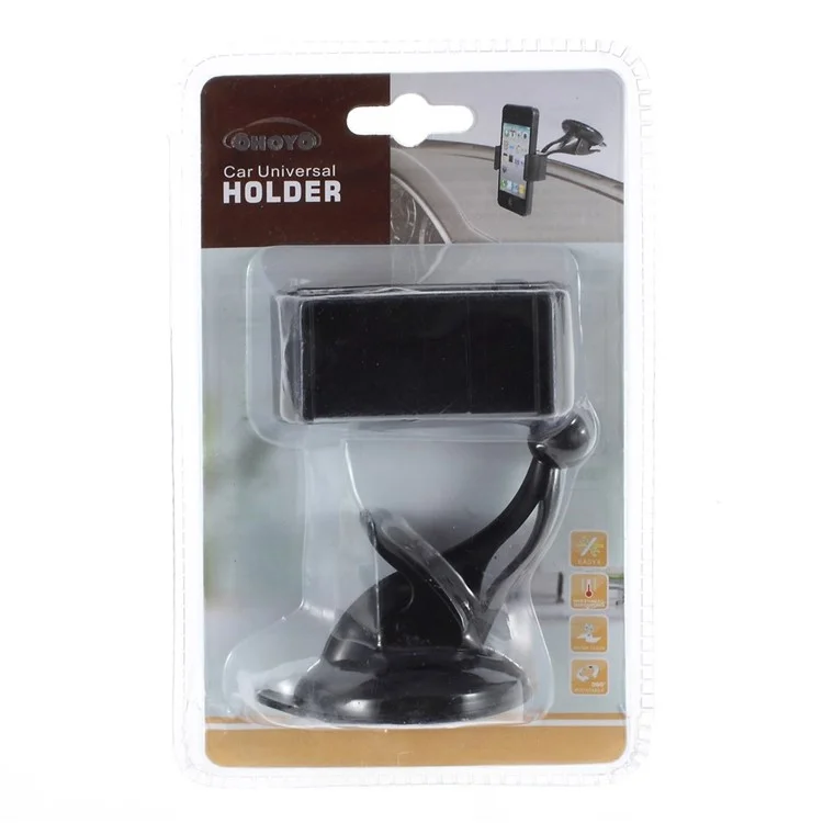Suction Cup 360-degree Rotary Car Mount Holder for iPhone 6 Samsung Galaxy S5, Width: 55-70mm