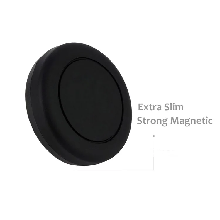 CS01 Universal Flat Stick-on Dashboard Magnetic Car Mount Holder for iPhone 8, Samsung Note 8 etc. - Black