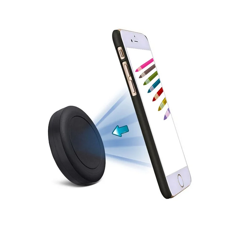 CS01 Universal Flat Stick-on Dashboard Magnetic Car Mount Holder for iPhone 8, Samsung Note 8 etc. - Black