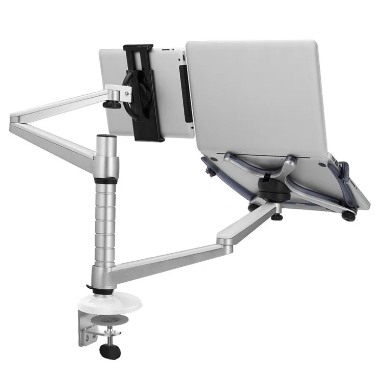 OA-9X 360-Degree Rotating Desktop Motion Stand Combination Holder for 10-15 inch Laptop and 7-10 inch Tablet