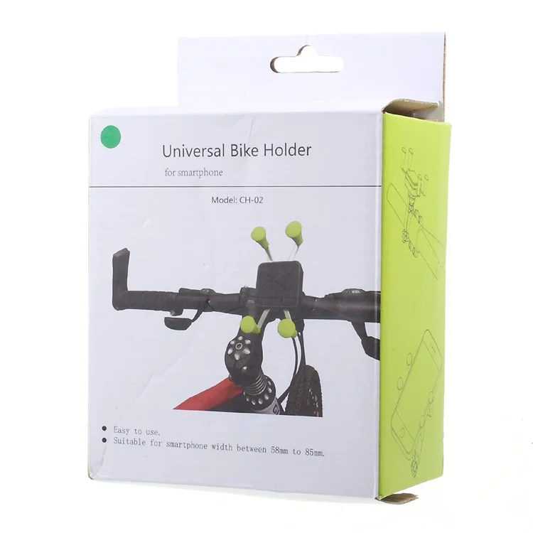 CH-02 Universal Bicycle Bike Handlebar Holder Mount, Width: 58-85mm - Green