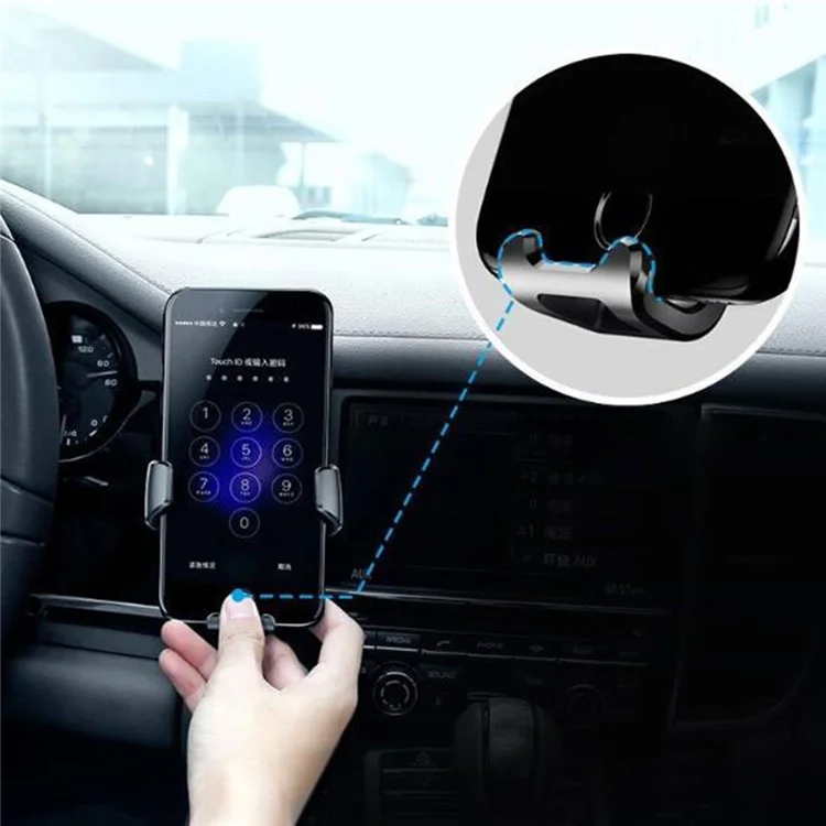 Car Phone Holder Stand Gravity Air Vent Car Mount 360-Degree Rotation Phone Holder Cradle