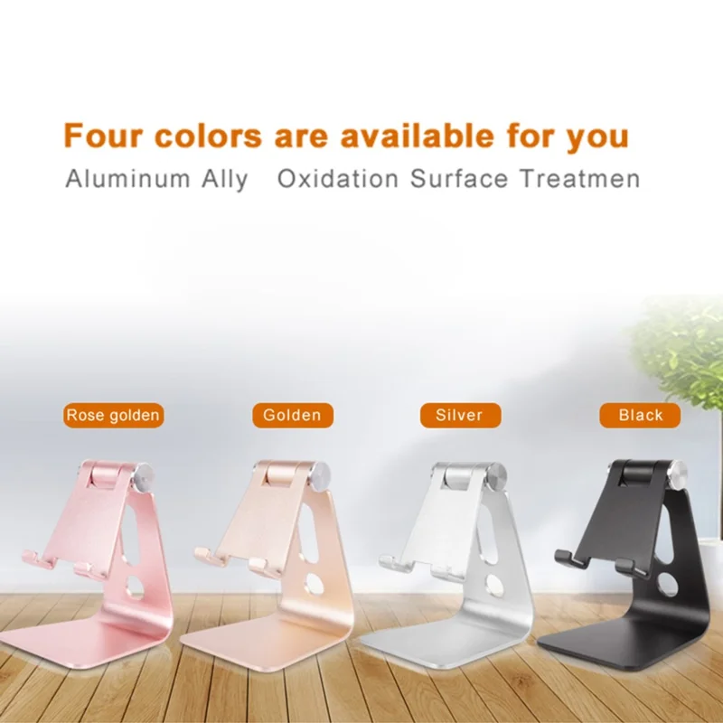 Para La Tableta De 3.5-8 Pulgadas Tablet Portátil 270 ° Rotación Plegable De Aluminio Soporte De Teléfono Soporte De Teléfono - Oro Rosa