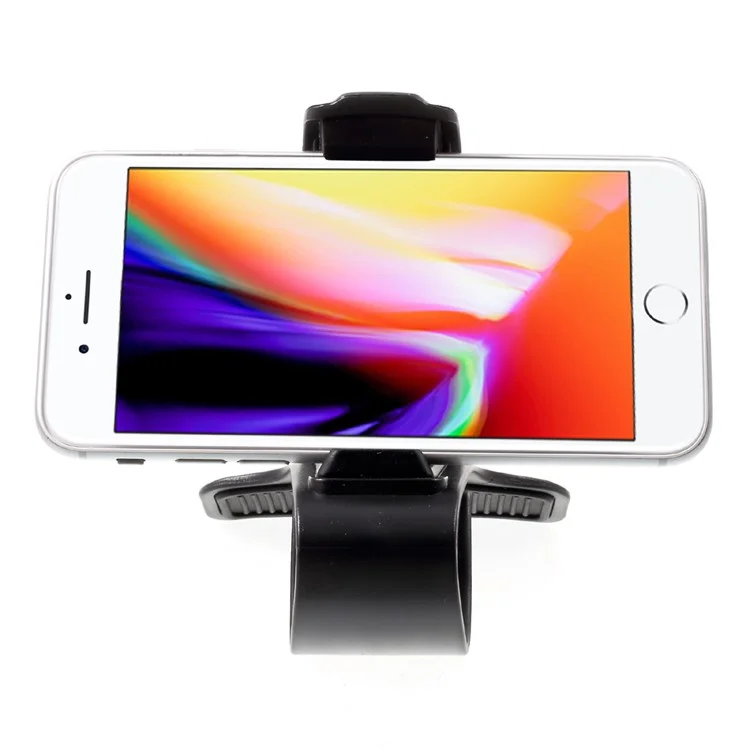 Universal Car Dashboard Flexible Phone Clip Holder Mount for iPhone X/8/8 Plus, Width under 9cm - Black