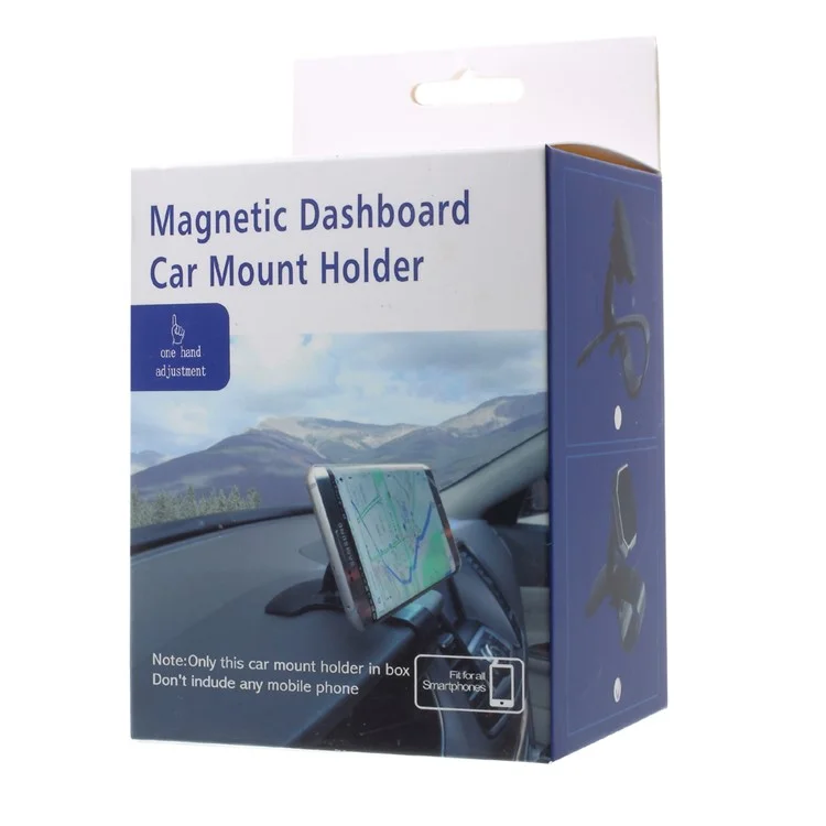 Universal Car Dashboard Magnetic Smartphone Holder Mount for Samsung Note 8/iPhone X etc. - Black