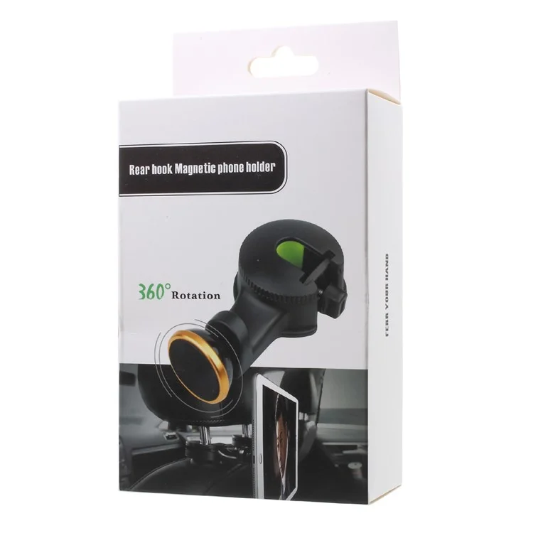 Car Back Seat Headrest Magnetic Mount Car Hanger Hook Phone Holder for iPhone Samsung Huawei - Silver Color