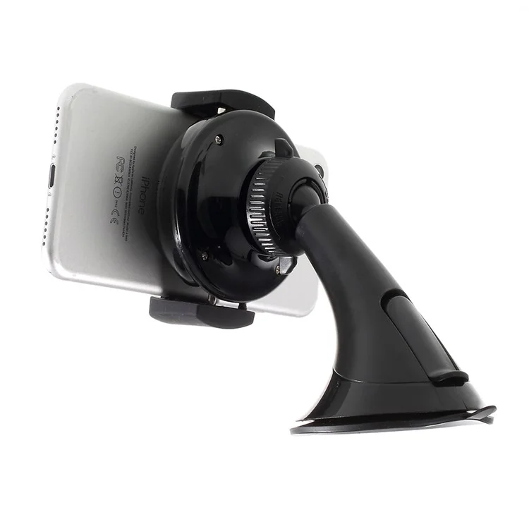 Qi Wireless Charger with Suction Cup Car Mount Holder for iPhone 8/Samsung Note 8 etc. - Black