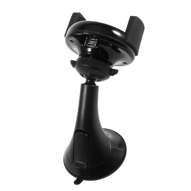 Qi Wireless Charger with Suction Cup Car Mount Holder for iPhone 8/Samsung Note 8 etc. - Black