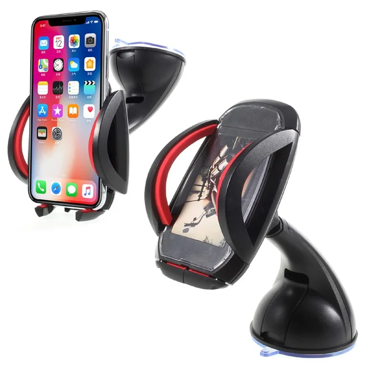 Universal Car Mount Holder for Cellphone/MP3/GPS with Picture Frame, Width: 45-87mm - Red