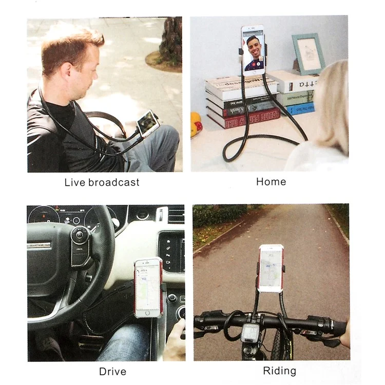 Flexibles Design mit langem Arm Hängender Hals Desktophalterung für Handys Faule Halterung