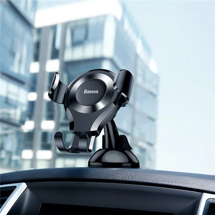 BASEUS Suction Cup Gravity Car Mount Holder for iPhone X/Samsung Galaxy Note 8 etc. - Black