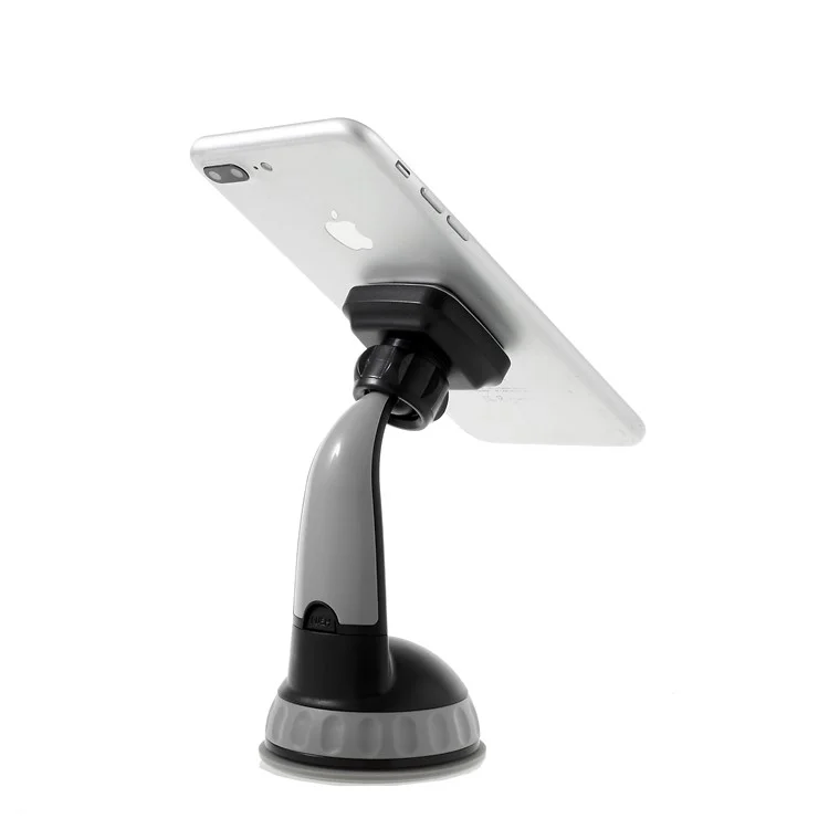 Universal Suction Cup Square Magnetic Car Mount Holder for iPhone X, Samsung Note 8 Etc. - Grey