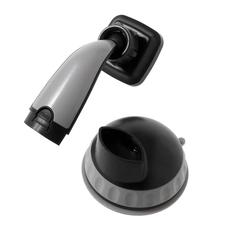 Universal Suction Cup Square Magnetic Car Mount Holder for iPhone X, Samsung Note 8 Etc. - Grey