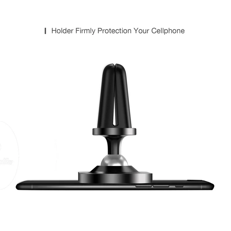 CASEME Square Shape Magnetic 360 Degree Rotating Car Air Vent Mount for iPhone X Huawei Mate 10 - Black