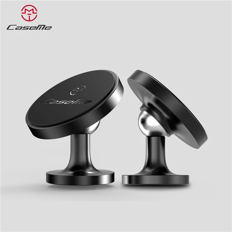 CASEME Aluminum Alloy Strong Magnetic Car Mount Cell Phone Holder for iPhone Samsung Etc. - Black