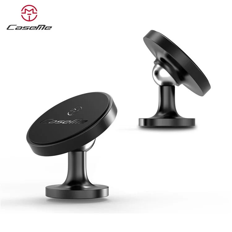 CASEME Aluminum Alloy Strong Magnetic Car Mount Cell Phone Holder for iPhone Samsung Etc. - Black
