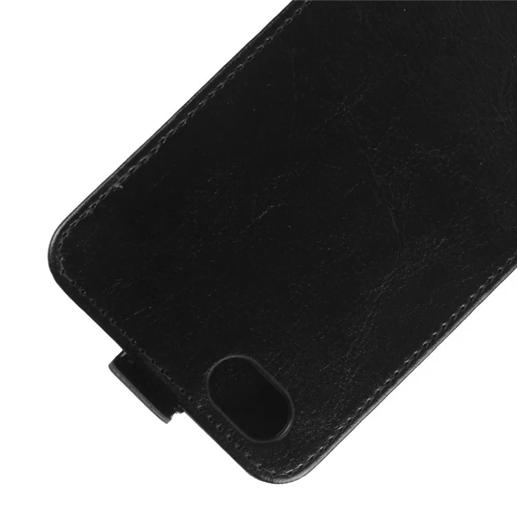 Crazy Horse Texture Vertical Flip Leather Case with Card Slot for ZTE Blade A6 Lite - Black