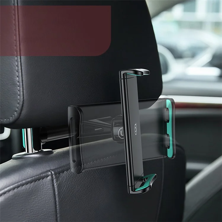 USAMS US-ZJ031 Full Rotary Car Seat Back Pillow Holder for iPhone Samsung Huawei Etc - Black