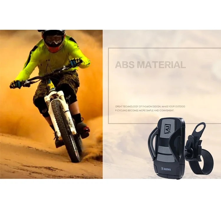 REMAX RM-08 Bike Bicycle Handlebar Mount Holder for iPhone 6 / Galaxy S6, Width: 47-100mm - Grey